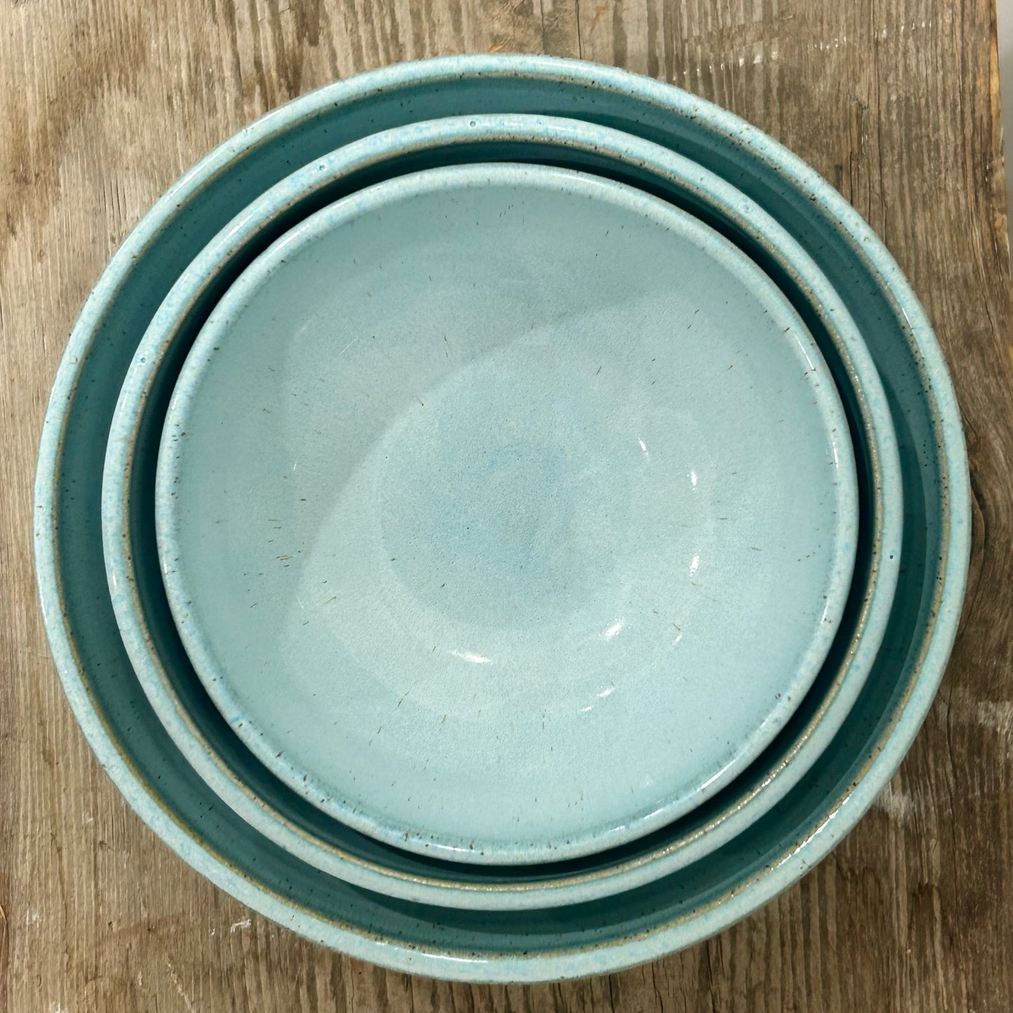 Coastal Teal Nesting Bowl Trio
