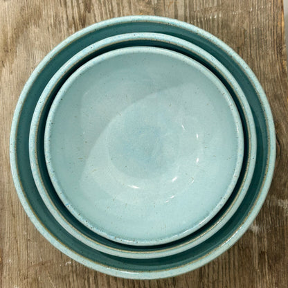 Coastal Teal Nesting Bowl Trio