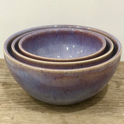Aubergine Flux Nesting Bowl Trio