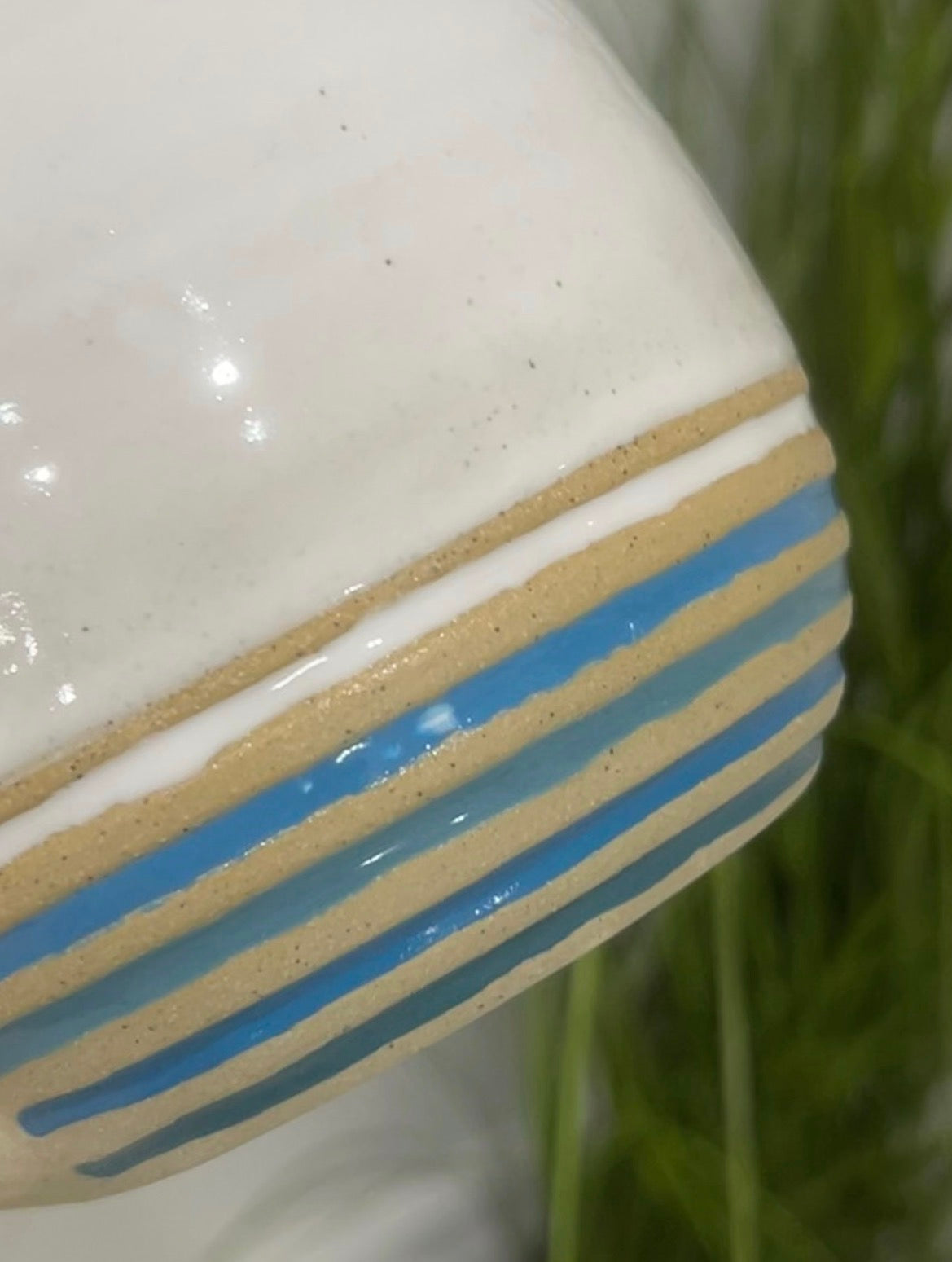 Blue Ombre Texture Stripe Mug