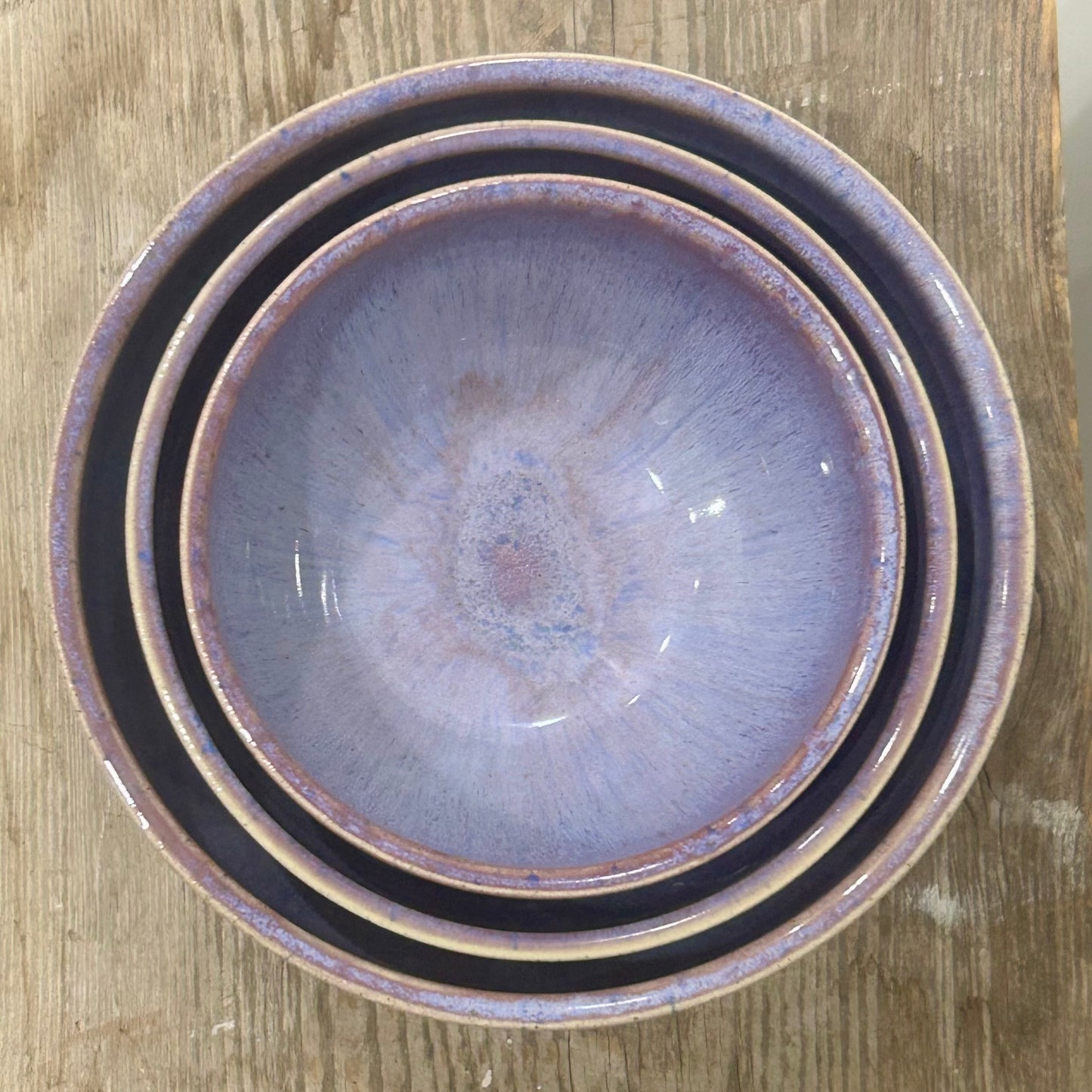 Aubergine Flux Nesting Bowl Trio