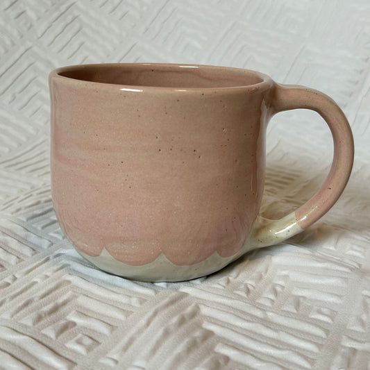Soft Pink Scalloped Mug