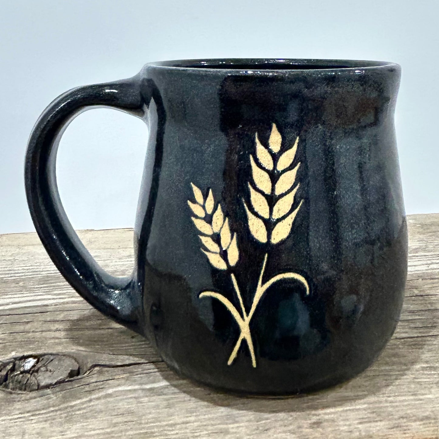 Black Sparkle Wheat Mug
