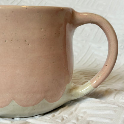 Soft Pink Scalloped Mug