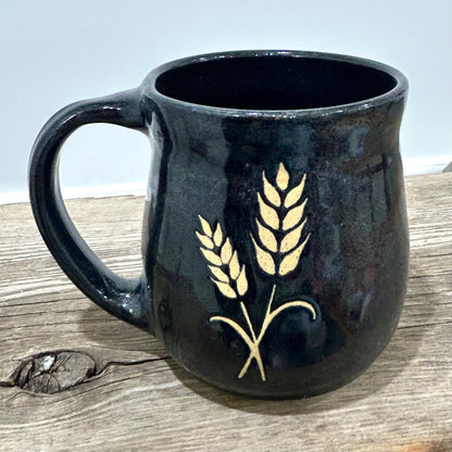 Black Sparkle Wheat Mug