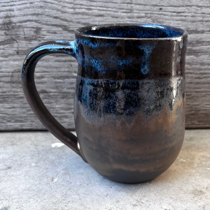 Matte Gold/Blue Belly Mug