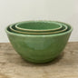 Sea Glass Green Nesting Bowl Trio (Seconds)