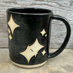 Black Sparkle/Raw Star Mug