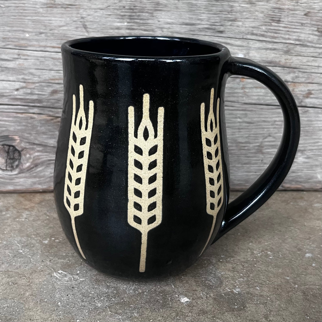 Black Sparkle Vintage Wheat Mug
