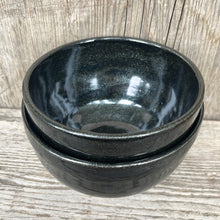 Load image into Gallery viewer, Black Sparkle Nesting Bowl Pair