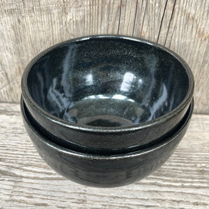 Black Sparkle Nesting Bowl Pair