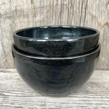 Load image into Gallery viewer, Black Sparkle Nesting Bowl Pair