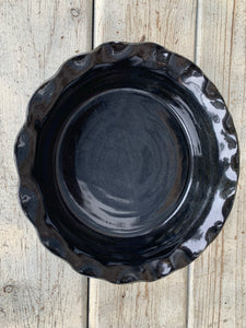 Black Sparkle Pie Plate