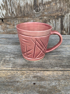 Carved Pink Mug
